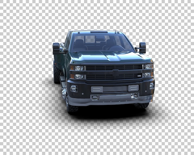 La camioneta aislada en el fondo de la ilustración de renderización 3D