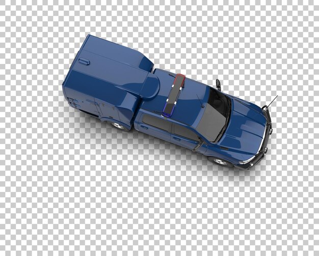 La camioneta aislada en el fondo de la ilustración de renderización 3D
