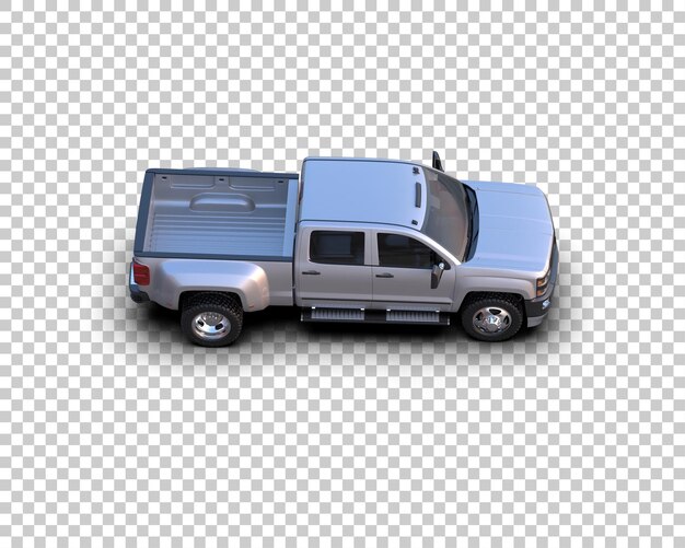 La camioneta aislada en el fondo de la ilustración de renderización 3D