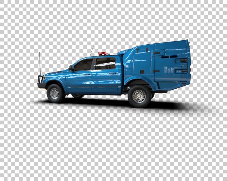 PSD la camioneta aislada en el fondo de la ilustración de renderización 3d