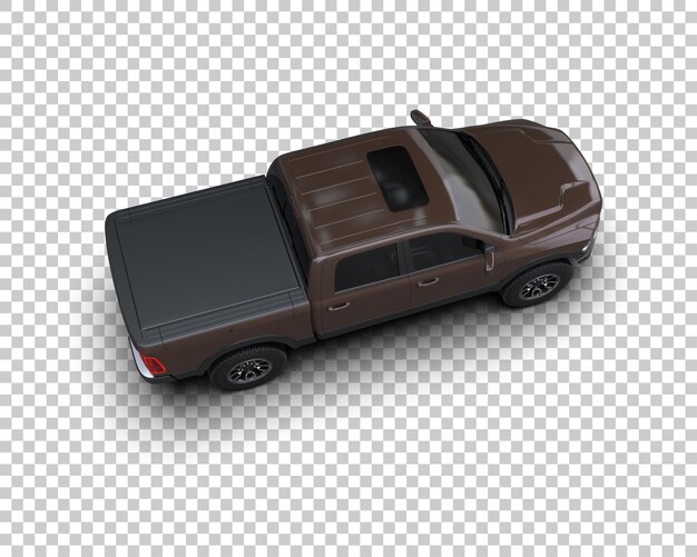 La camioneta aislada en el fondo de la ilustración de renderización 3D