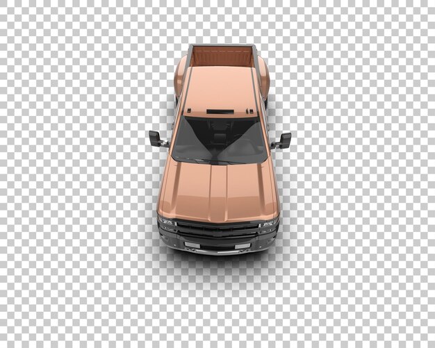 La camioneta aislada en el fondo de la ilustración de renderización 3D