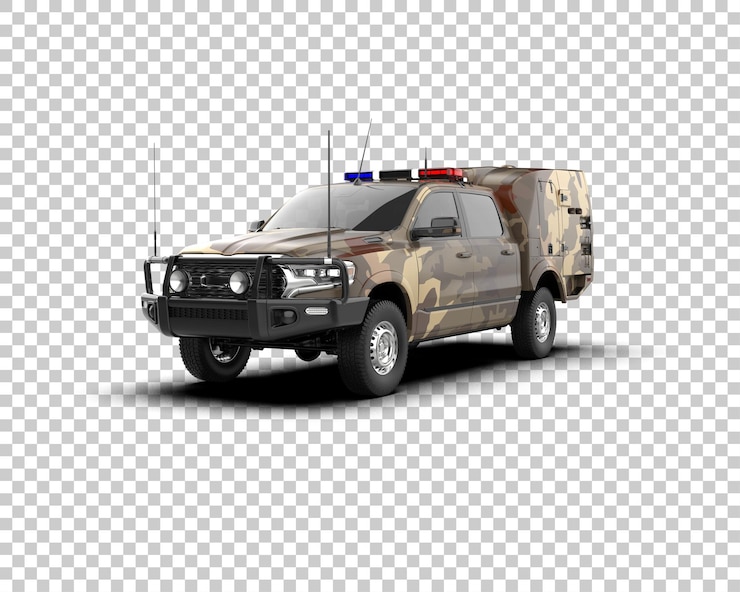 PSD la camioneta aislada en el fondo de la ilustración de renderización 3d