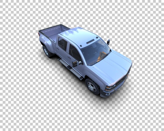 La camioneta aislada en el fondo de la ilustración de renderización 3D