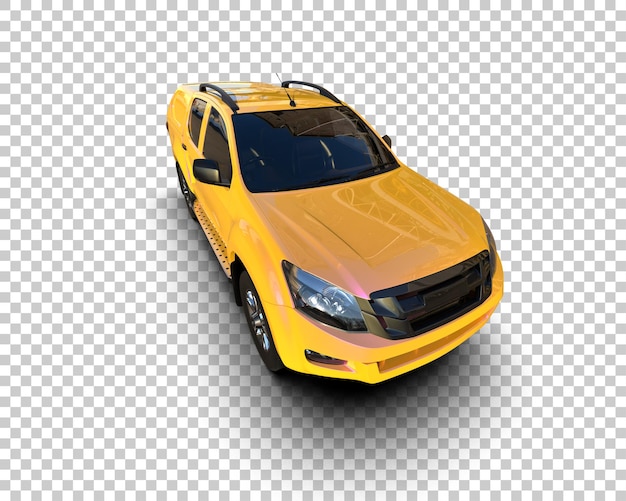 La camioneta aislada en el fondo de la ilustración de renderización 3D