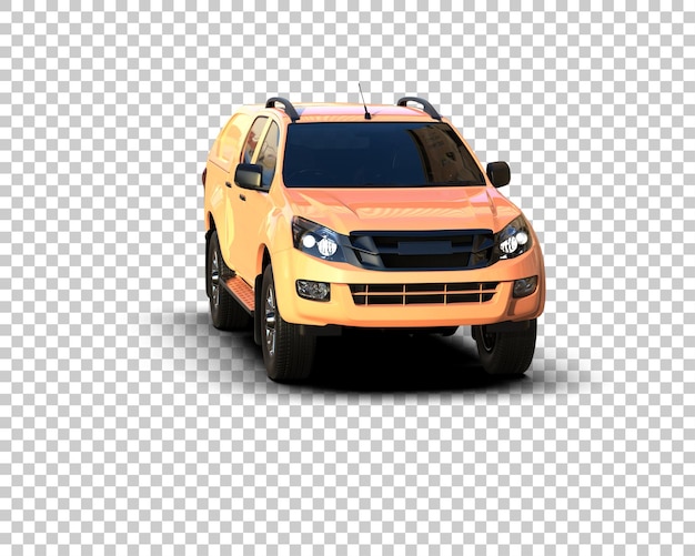 La camioneta aislada en el fondo de la ilustración de renderización 3D