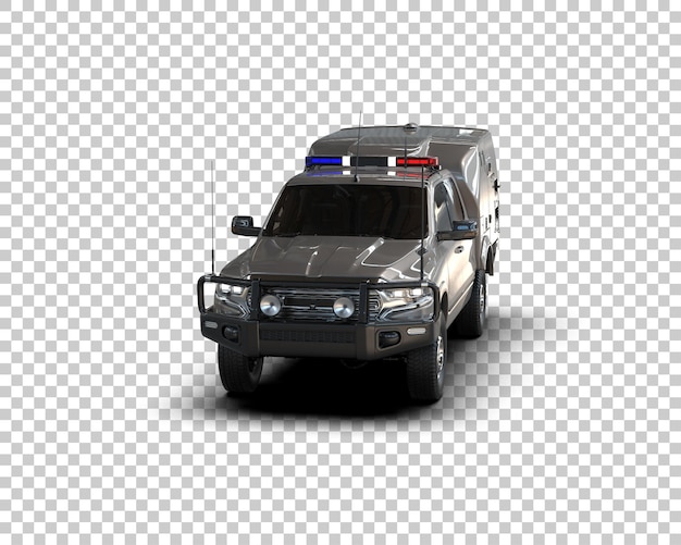 La camioneta aislada en el fondo de la ilustración de renderización 3D