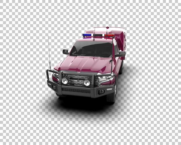 La camioneta aislada en el fondo de la ilustración de renderización 3D