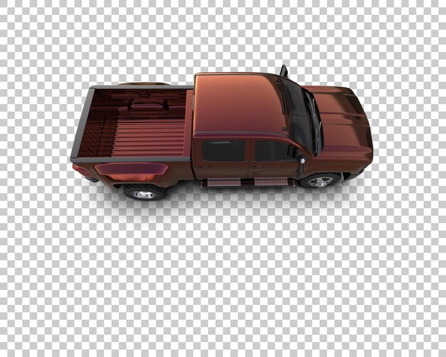 La camioneta aislada en el fondo de la ilustración de renderización 3D