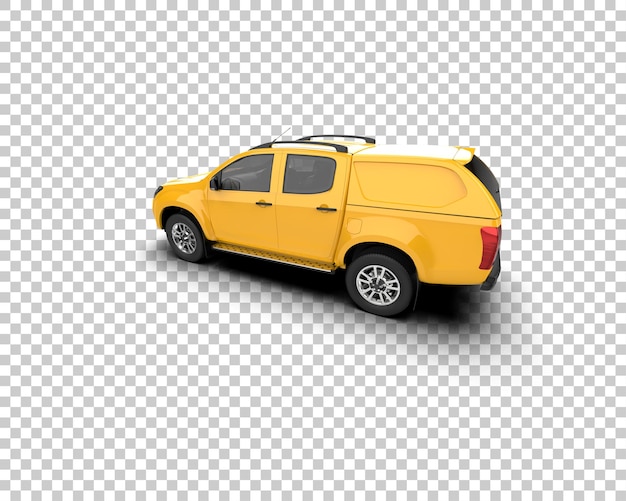 La camioneta aislada en el fondo de la ilustración de renderización 3D