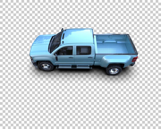 La camioneta aislada en el fondo de la ilustración de renderización 3D