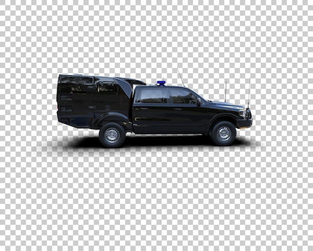 La camioneta aislada en el fondo de la ilustración de renderización 3D