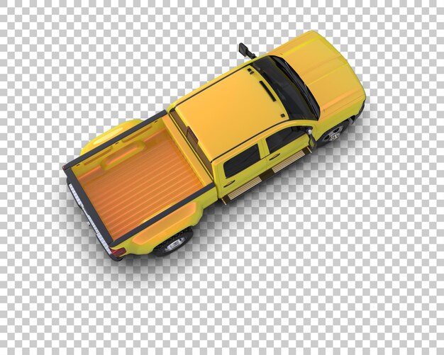 La camioneta aislada en el fondo de la ilustración de renderización 3D