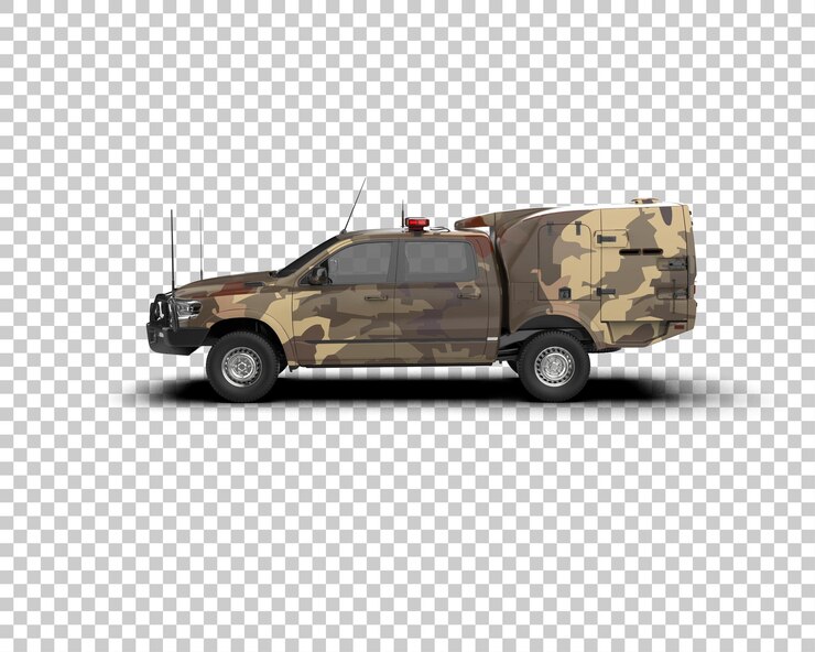 PSD la camioneta aislada en el fondo de la ilustración de renderización 3d