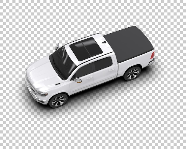 La camioneta aislada en el fondo de la ilustración de renderización 3D