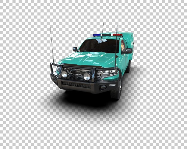 La camioneta aislada en el fondo de la ilustración de renderización 3D
