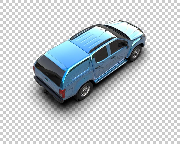 La camioneta aislada en el fondo de la ilustración de renderización 3D