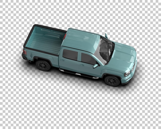La camioneta aislada en el fondo de la ilustración de renderización 3D