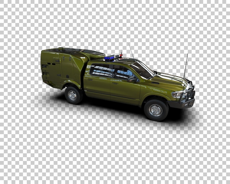 PSD la camioneta aislada en el fondo de la ilustración de renderización 3d