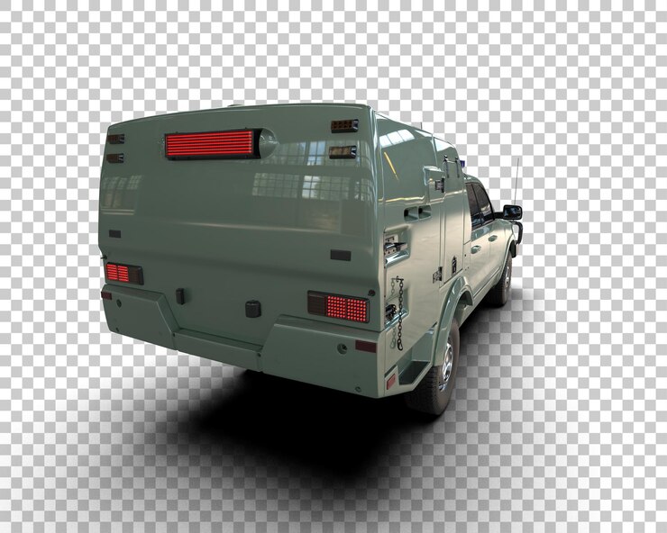 PSD la camioneta aislada en el fondo de la ilustración de renderización 3d