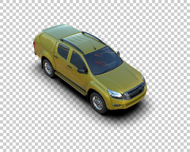 La camioneta aislada en el fondo de la ilustración de renderización 3D
