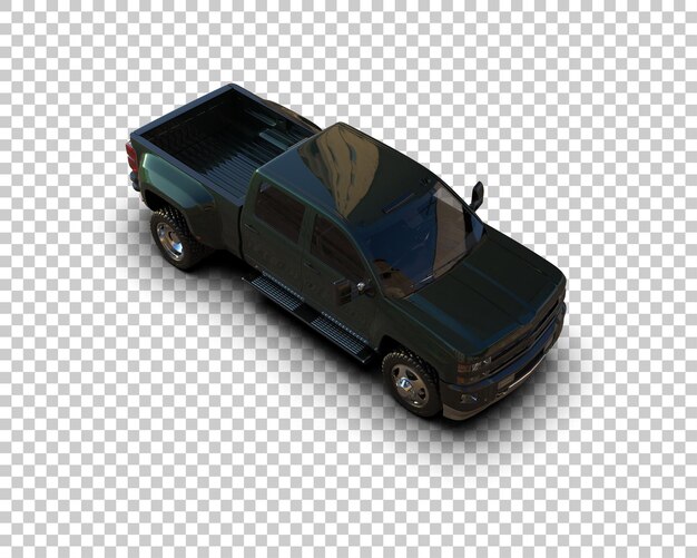 La camioneta aislada en el fondo de la ilustración de renderización 3D