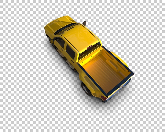 La camioneta aislada en el fondo de la ilustración de renderización 3D
