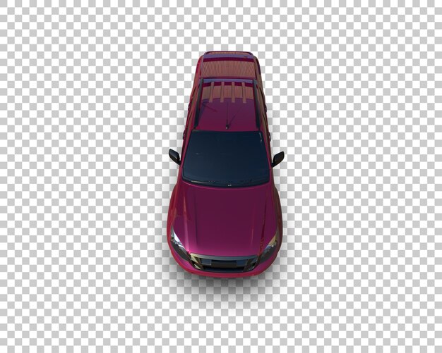 La camioneta aislada en el fondo de la ilustración de renderización 3D