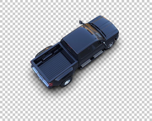 La camioneta aislada en el fondo de la ilustración de renderización 3D