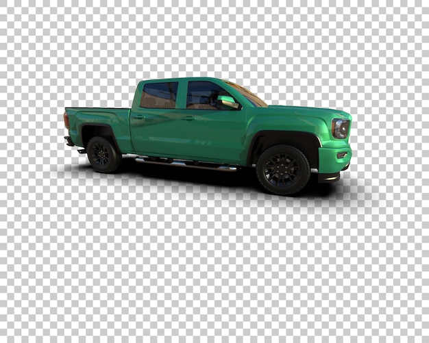 La camioneta aislada en el fondo de la ilustración de renderización 3D