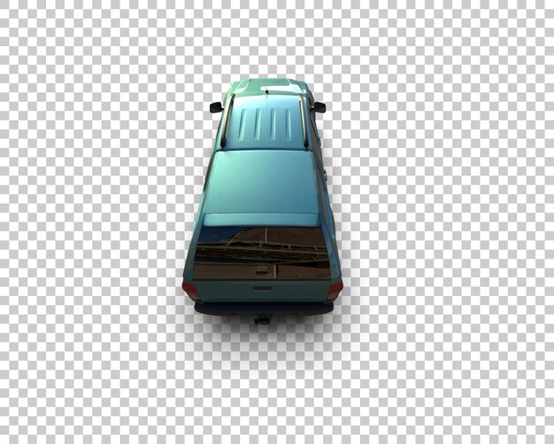 La camioneta aislada en el fondo de la ilustración de renderización 3D