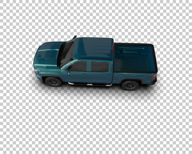 La camioneta aislada en el fondo de la ilustración de renderización 3D