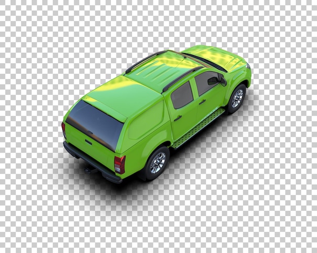 La camioneta aislada en el fondo de la ilustración de renderización 3D