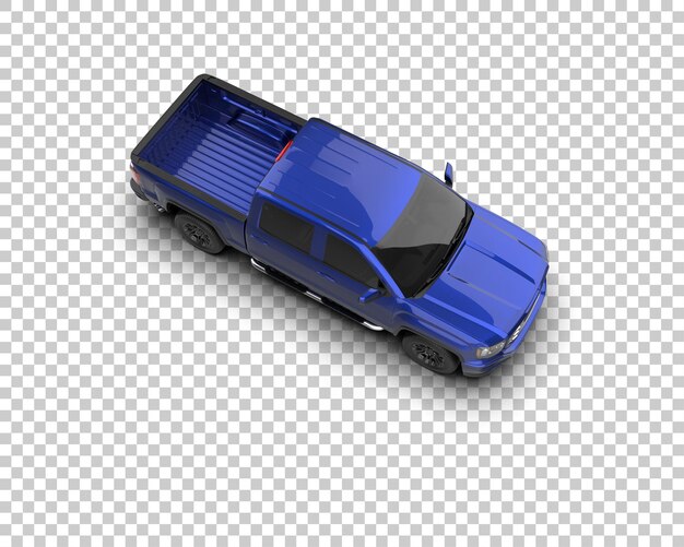 La camioneta aislada en el fondo de la ilustración de renderización 3D