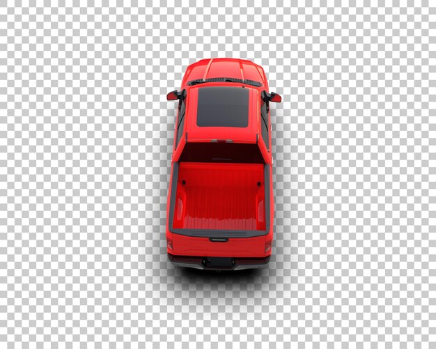 La camioneta aislada en el fondo de la ilustración de renderización 3D