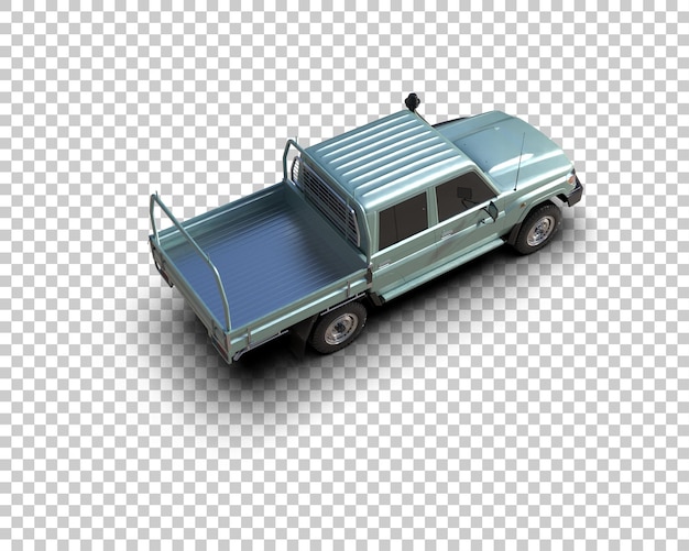 La camioneta aislada en el fondo de la ilustración de renderización 3D