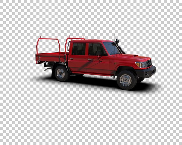 La camioneta aislada en el fondo de la ilustración de renderización 3D