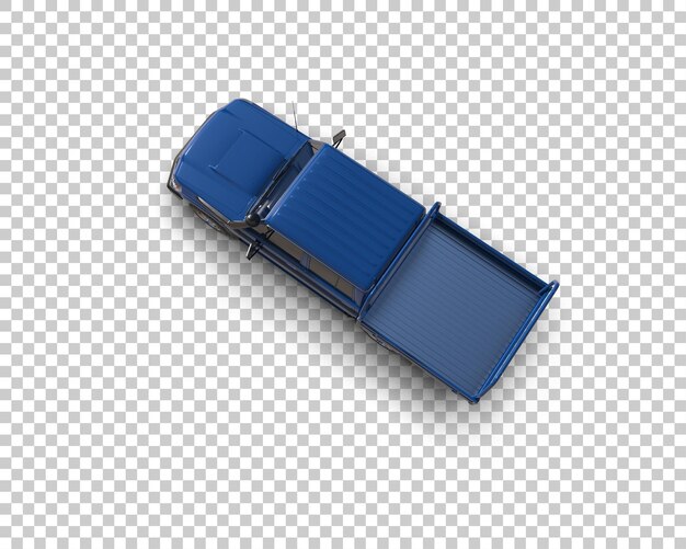 La camioneta aislada en el fondo de la ilustración de renderización 3D
