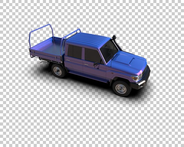 La camioneta aislada en el fondo de la ilustración de renderización 3D