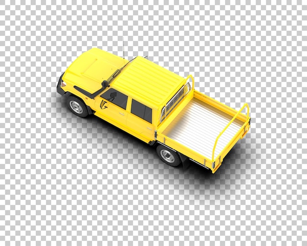 La camioneta aislada en el fondo de la ilustración de renderización 3D