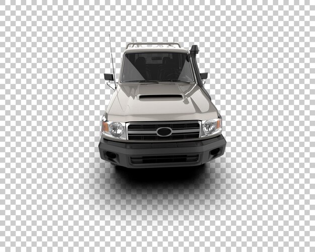 La camioneta aislada en el fondo de la ilustración de renderización 3D