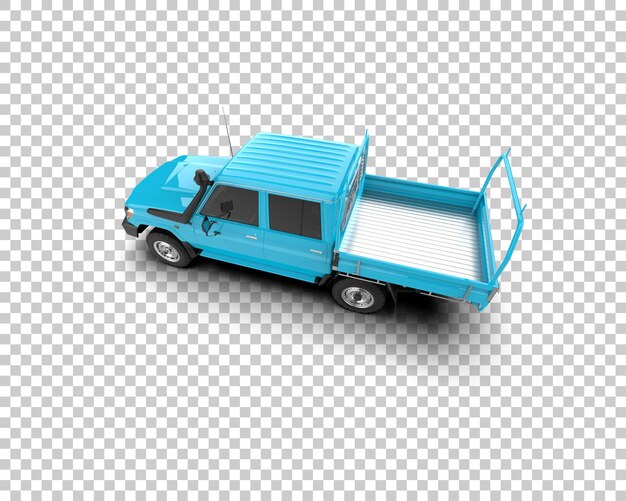 La camioneta aislada en el fondo de la ilustración de renderización 3D