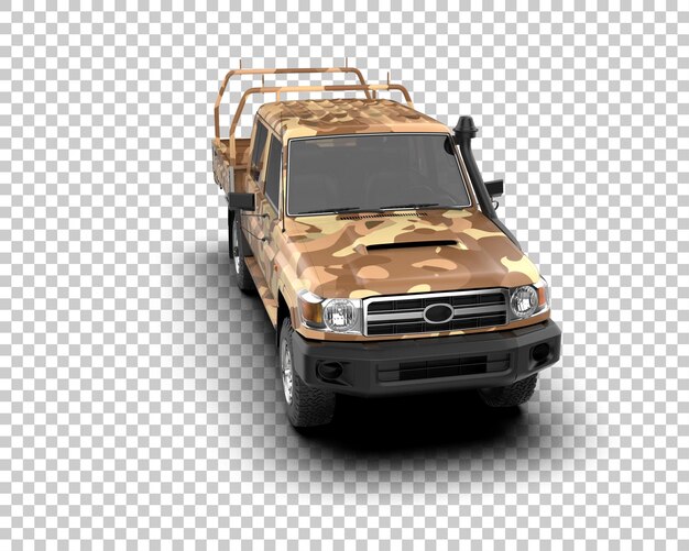 La camioneta aislada en el fondo de la ilustración de renderización 3D