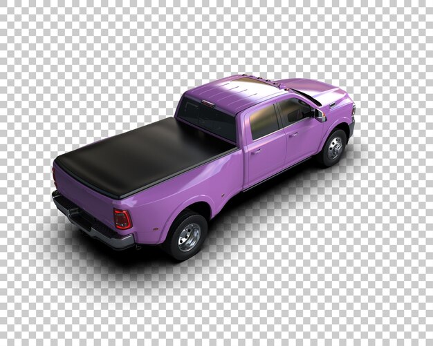 La camioneta aislada en el fondo de la ilustración de renderización 3D