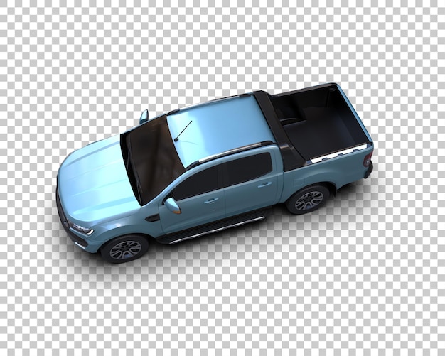 La camioneta aislada en el fondo de la ilustración de renderización 3D