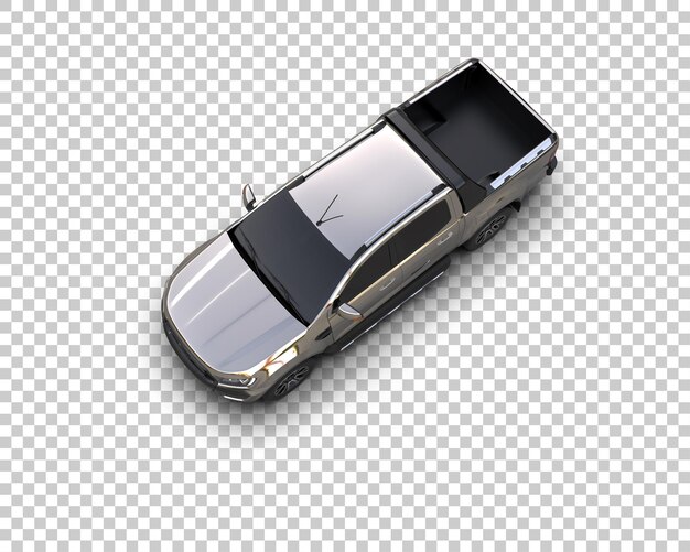 La camioneta aislada en el fondo de la ilustración de renderización 3D