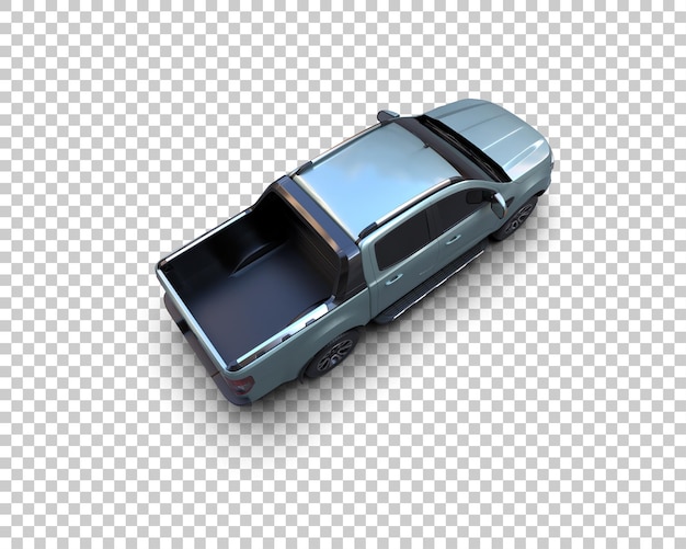 La camioneta aislada en el fondo de la ilustración de renderización 3D