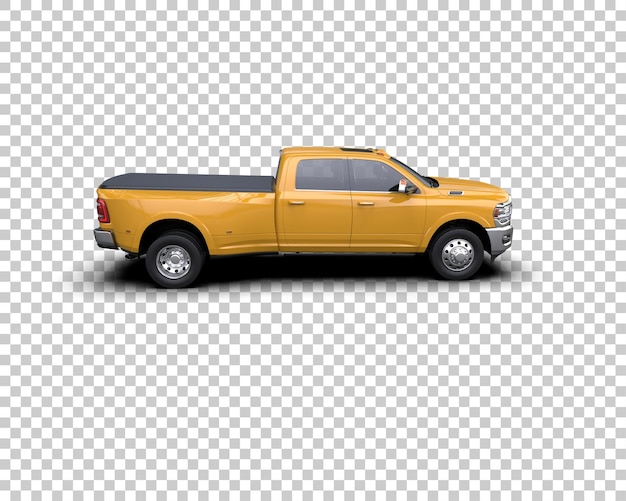La camioneta aislada en el fondo de la ilustración de renderización 3D