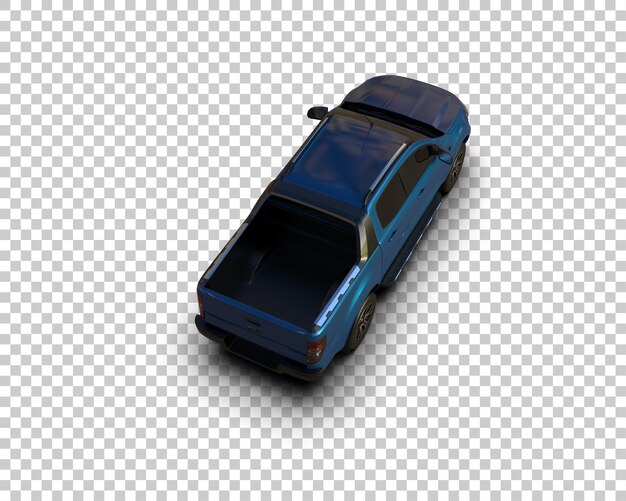 La camioneta aislada en el fondo de la ilustración de renderización 3D