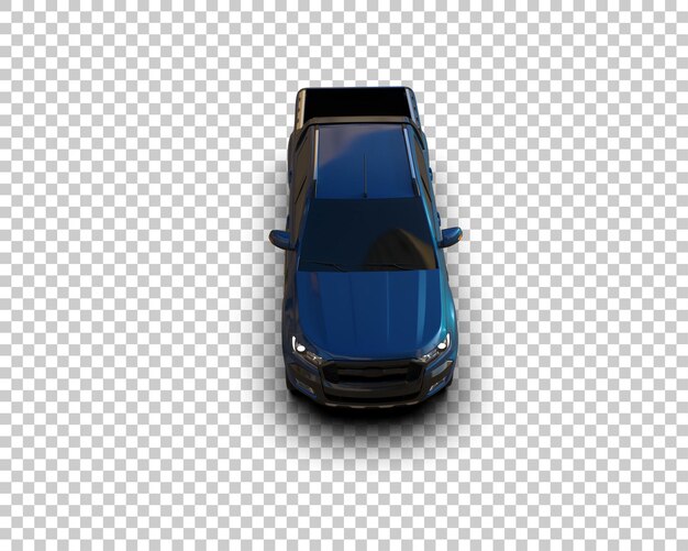 La camioneta aislada en el fondo de la ilustración de renderización 3D